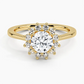 Sunflower Halo Round Diamond Engagement Ring