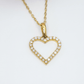 Open Heart Pavé Necklace