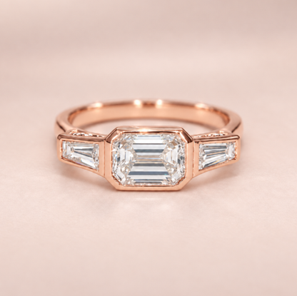 Solstice Emerald Shape Engagement Ring