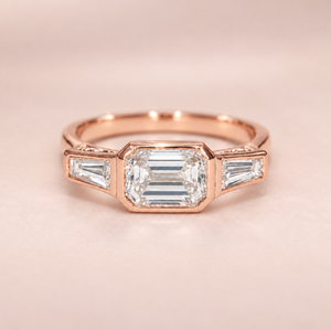 Solstice Emerald Shape Engagement Ring