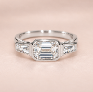 Solstice Emerald Shape Engagement Ring