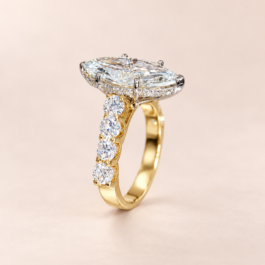 Elowyn Marquise Cut Diamond Engagement Ring