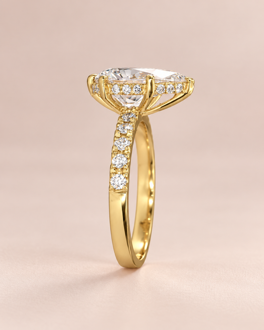 Margery Pear Shape Diamond Engagement Ring