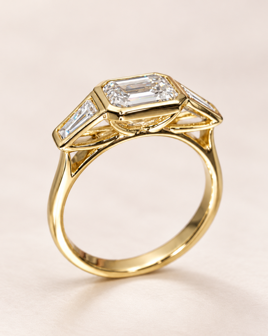 Solstice Emerald Shape Engagement Ring