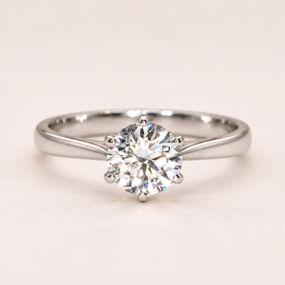 Silene Round Shape Engagement Ring