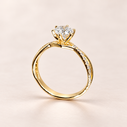 Buttercup Round Brilliant  Engagement Ring