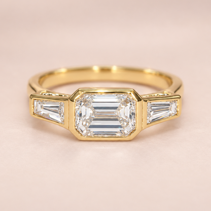 Solstice Emerald Shape Engagement Ring